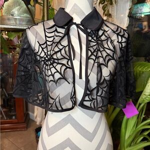 Pinup Couture Black Spiderweb Cape